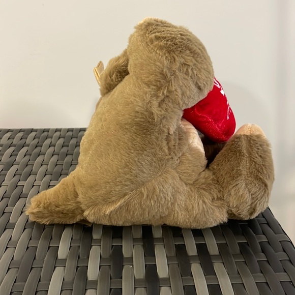 New Stuffed Dino love Triceratops 13” animal toy brown gold red - Picture 9 of 11